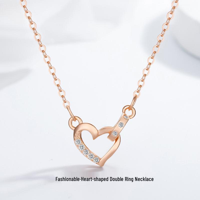 Elegant Rose Gold Heart Necklace - Luxury S925 Silver Clavicle Chain Jewelry for Women 925 Silver
Elegant Rose Gold Heart Necklace - Luxury S925 Silver Clavicle Chain Jewelry for Women 925 Silver