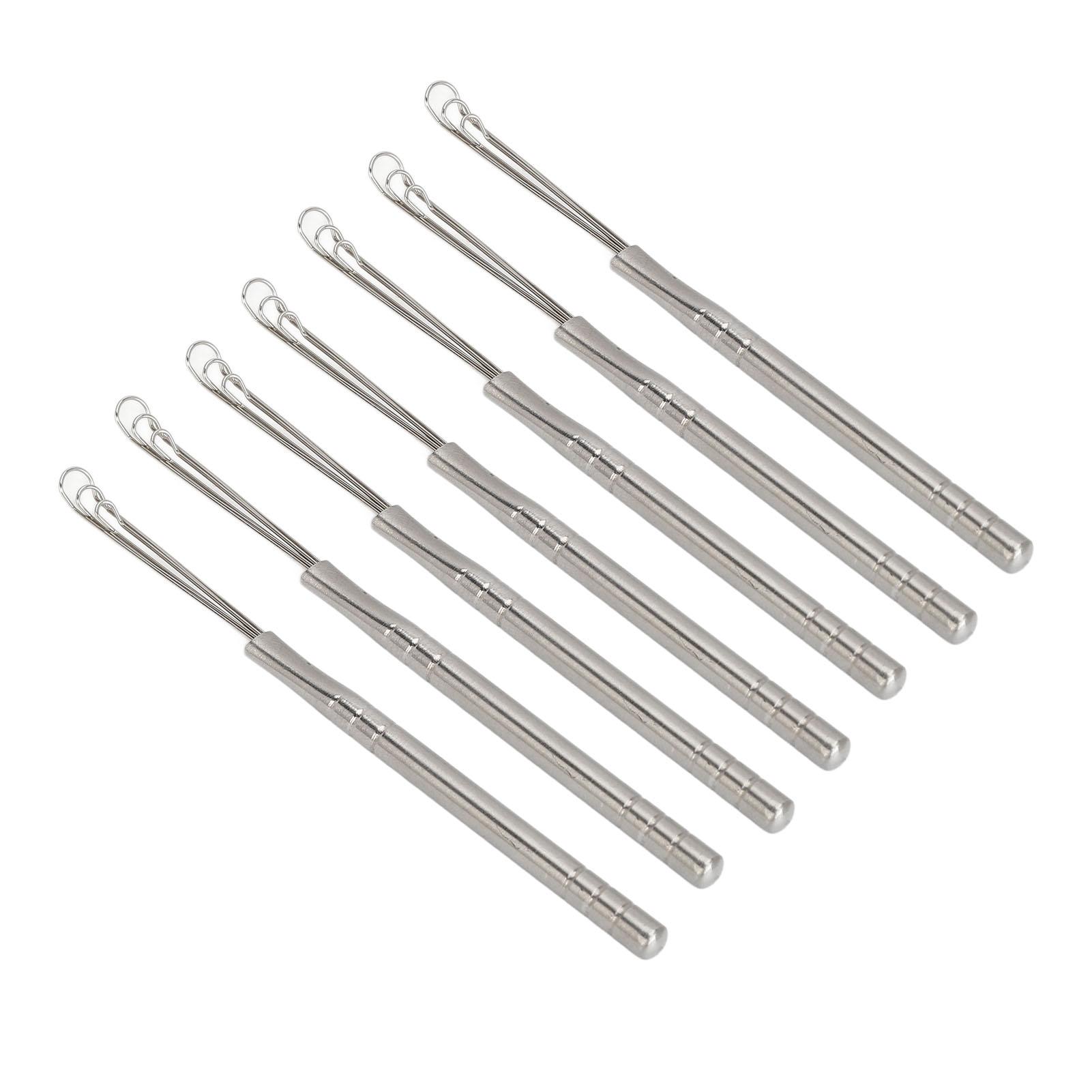 7pcs Stainless Steel 3 Ring Ear Cleaner Elastic 3 Ring Ear Wax Removing Tool for Adults
7pcs Stainless Steel 3 Ring Ear Cleaner Elastic 3 Ring Ear Wax Removing Tool for Adults