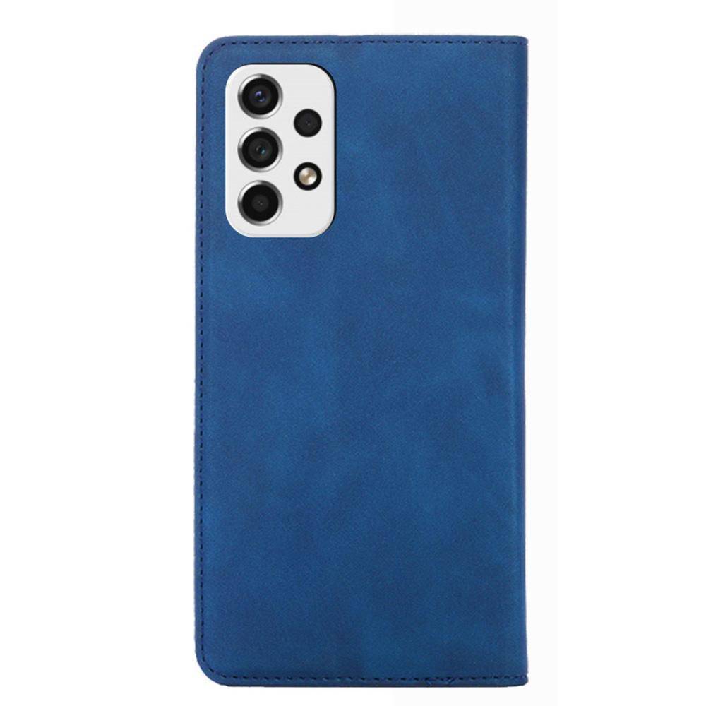 Anti-fingerprint Card Holder Design Full Protection Stand Skin-touch Feeling Leather Case Phone Shell for Samsung Galaxy A53 5G Blue
Anti-fingerprint Card Holder Design Full Protection Stand Skin-touch Feeling Leather Case Phone Shell for Samsung Galaxy A53 5G Blue