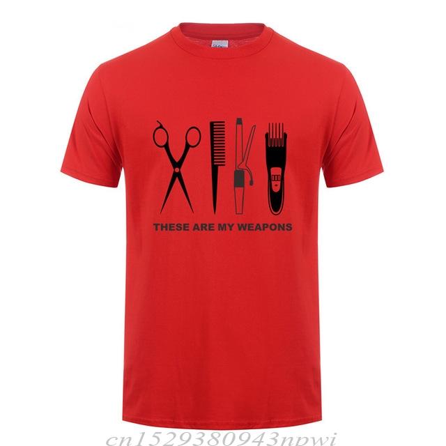 Barber Funny TShirt Men Short Sleeve ONeck Cotton Harajuku Casual Hairdresser Weapon T Shirt Scissors Clothing Summer Tops Tee S
Barber Funny TShirt Men Short Sleeve ONeck Cotton Harajuku Casual Hairdresser Weapon T Shirt Scissors Clothing Summer Tops Tee S