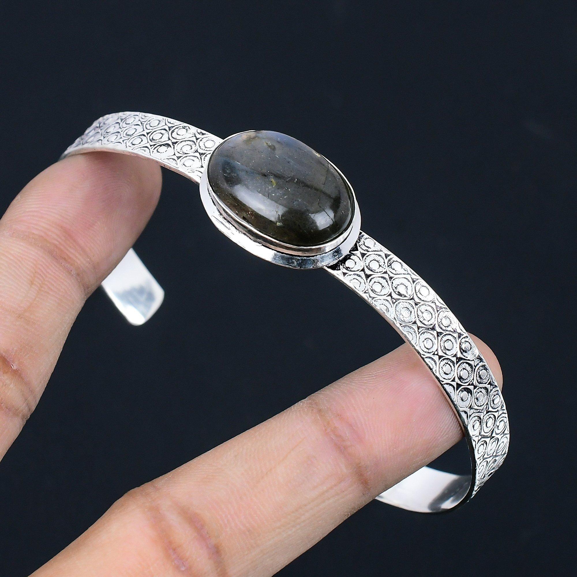Friendship Day Sale Sterling Silver Labradorite Gemstone Boho Wedding New Bangle Adjustable
Friendship Day Sale Sterling Silver Labradorite Gemstone Boho Wedding New Bangle Adjustable