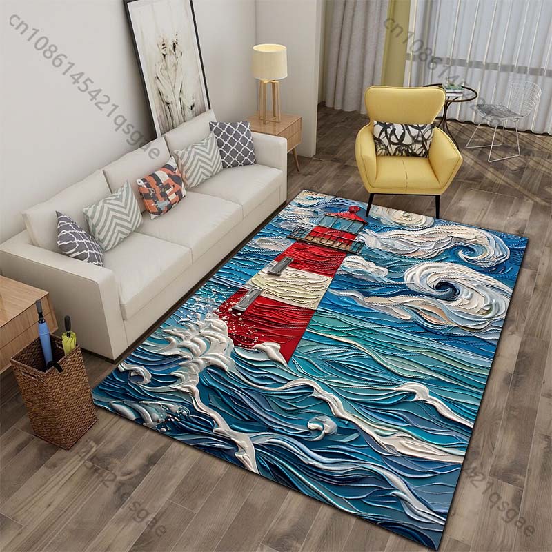 Red white lighthouse stormy waves swirling clouds Print Carpet for Living Room Bedroom Sofa Home Decor Non-slip Mat Luxury Gift 40x60cm
Red white lighthouse stormy waves swirling clouds Print Carpet for Living Room Bedroom Sofa Home Decor Non-slip Mat Luxury Gift 40x60cm