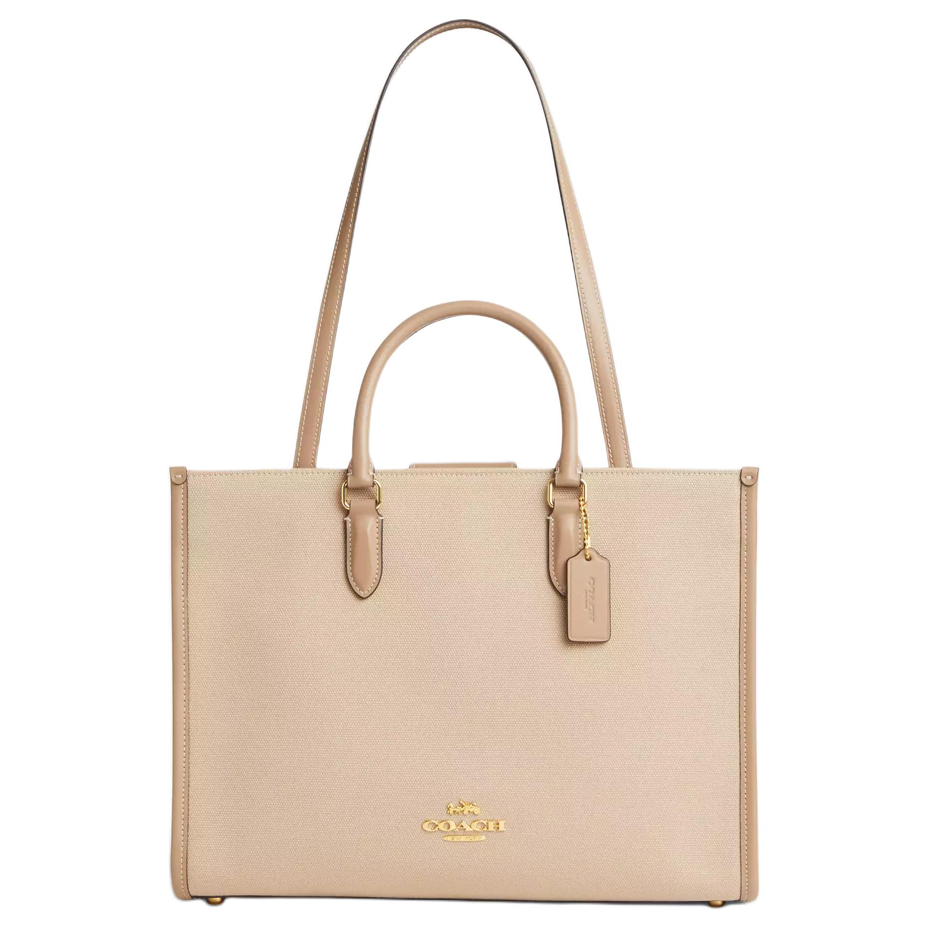 Coach Maggie 37 Gold Metal Logo Coated Canvas And Leather Tote Bag Women Tote Bags Natural CAK59-IMLG6 Basic Set (Bag+Dust Bag)
Coach Maggie 37 Gold Metal Logo Coated Canvas And Leather Tote Bag Women Tote Bags Natural CAK59-IMLG6 Basic Set (Bag+Dust Bag)