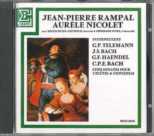 CD JEAN PIERRE RAMPAL - Cinq Sonates Pour 2 Flutes & Contin RECD2838 RVC Japan Classical Used
CD JEAN PIERRE RAMPAL - Cinq Sonates Pour 2 Flutes & Contin RECD2838 RVC Japan Classical Used