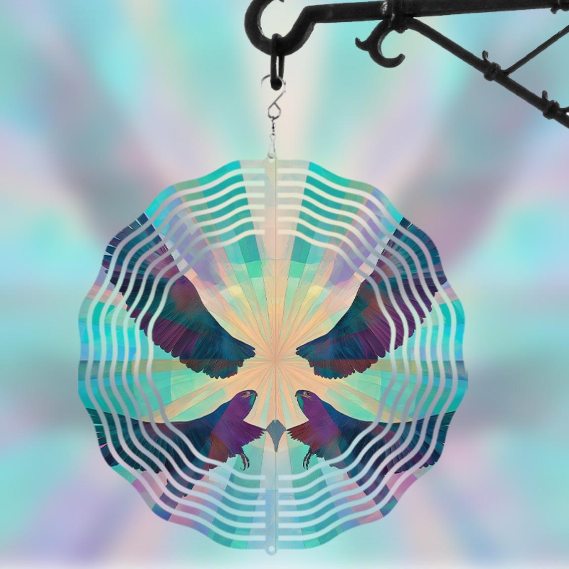 10 Inch Metal Wind Chime Multi Color Iridescent Design with 360 Swivel Hook All Season Outdoor Decor for Garden Balcony Patio 01A
10 Inch Metal Wind Chime Multi Color Iridescent Design with 360 Swivel Hook All Season Outdoor Decor for Garden Balcony Patio 01A