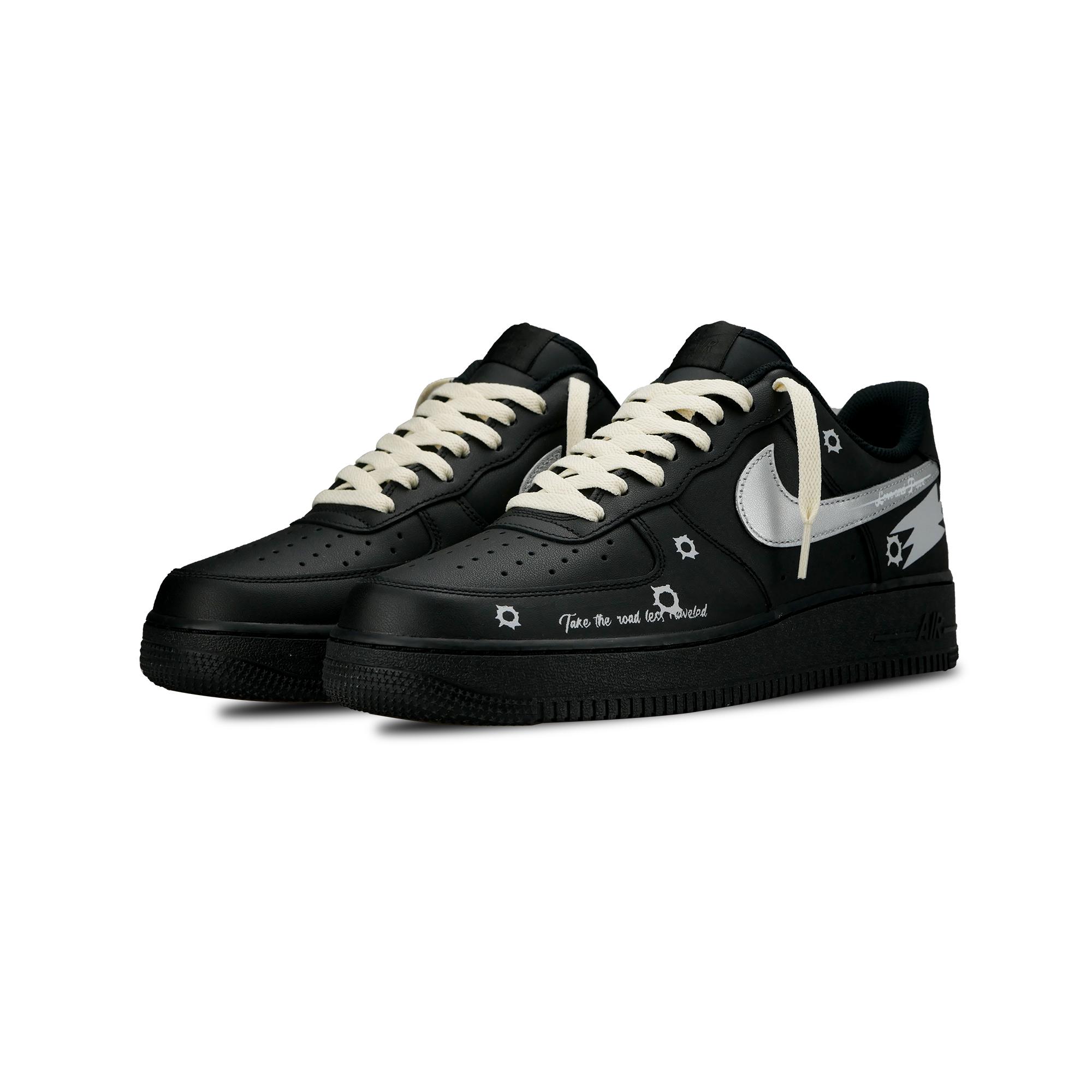 Nike Air Force 1 07 Triple Black, Peace And Love Low top Skateboard Shoes Unisex Black Silver CW2288-001(Team81-) 38.5
Nike Air Force 1 07 Triple Black, Peace And Love Low top Skateboard Shoes Unisex Black Silver CW2288-001(Team81-) 38.5