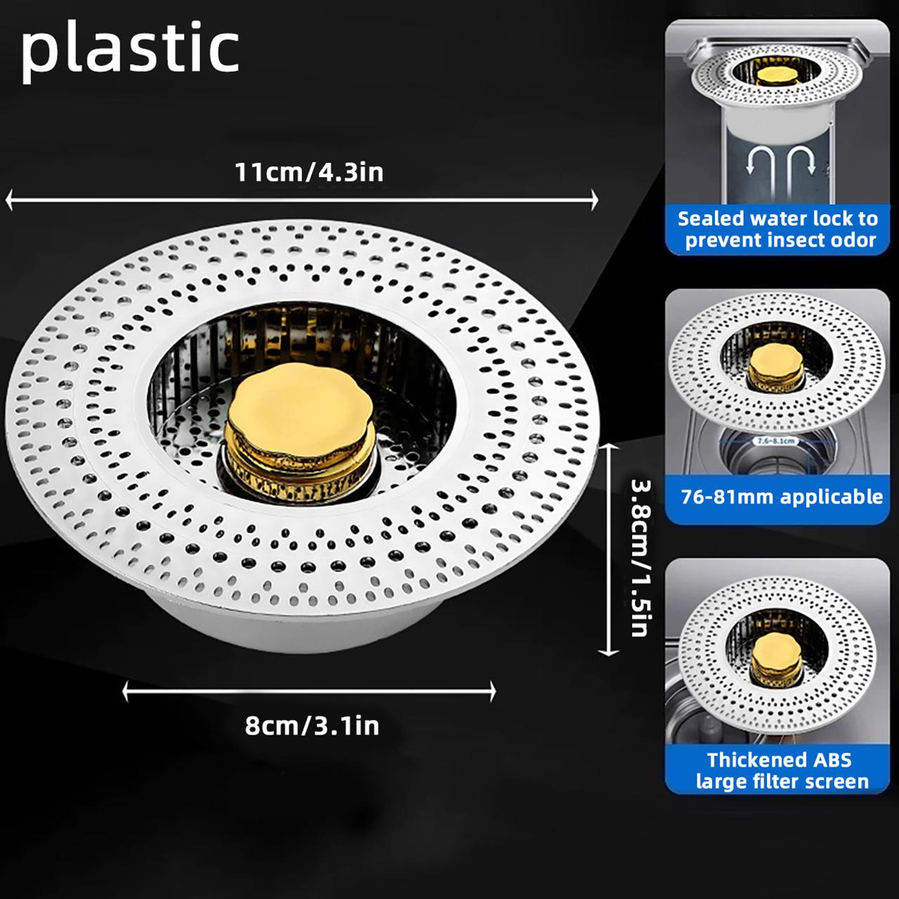 New Pop Up Sink Filter Kitchen Sink Strainer Stopping Blockage Bouncing Core Leak-proof Plug Cover
New Pop Up Sink Filter Kitchen Sink Strainer Stopping Blockage Bouncing Core Leak-proof Plug Cover