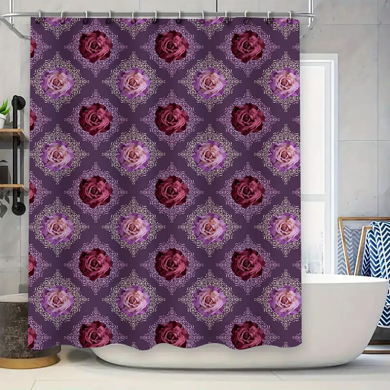 Vintage Floral Shower Curtain With Pink Roses For Bathroom Decoration Lavender Background Pattern Water-Resistant Fabric For Hom W60H190(CM)-1 Pcs
Vintage Floral Shower Curtain With Pink Roses For Bathroom Decoration Lavender Background Pattern Water-Resistant Fabric For Hom W60H190(CM)-1 Pcs