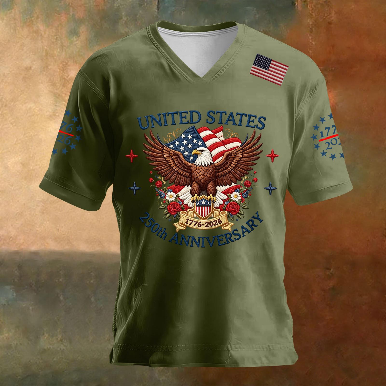 Men s V Neck Short Sleeve T Shirt United States 250th Anniversary Independence Day Graphic Tee Casual Comfortable Fit L армия зеленый
Men s V Neck Short Sleeve T Shirt United States 250th Anniversary Independence Day Graphic Tee Casual Comfortable Fit L армия зеленый