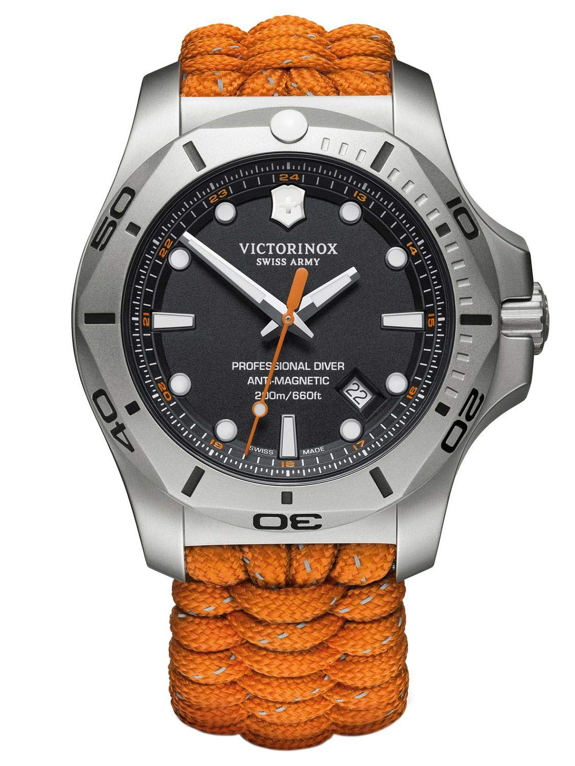 Годинник VICTORINOX PROFESSIONAL DIVER Корпус з піскоструминної нержавіючої сталі Чорний циферблат Помаранчевий ремінець з паракорду Подарунок 241845 Звичайний імпорт Чорний I.N.O.X. чорний
Годинник VICTORINOX PROFESSIONAL DIVER Корпус з піскоструминної нержавіючої сталі Чорний циферблат Помаранчевий ремінець з паракорду Подарунок 241845 Звичайний імпорт Чорний I.N.O.X. чорний