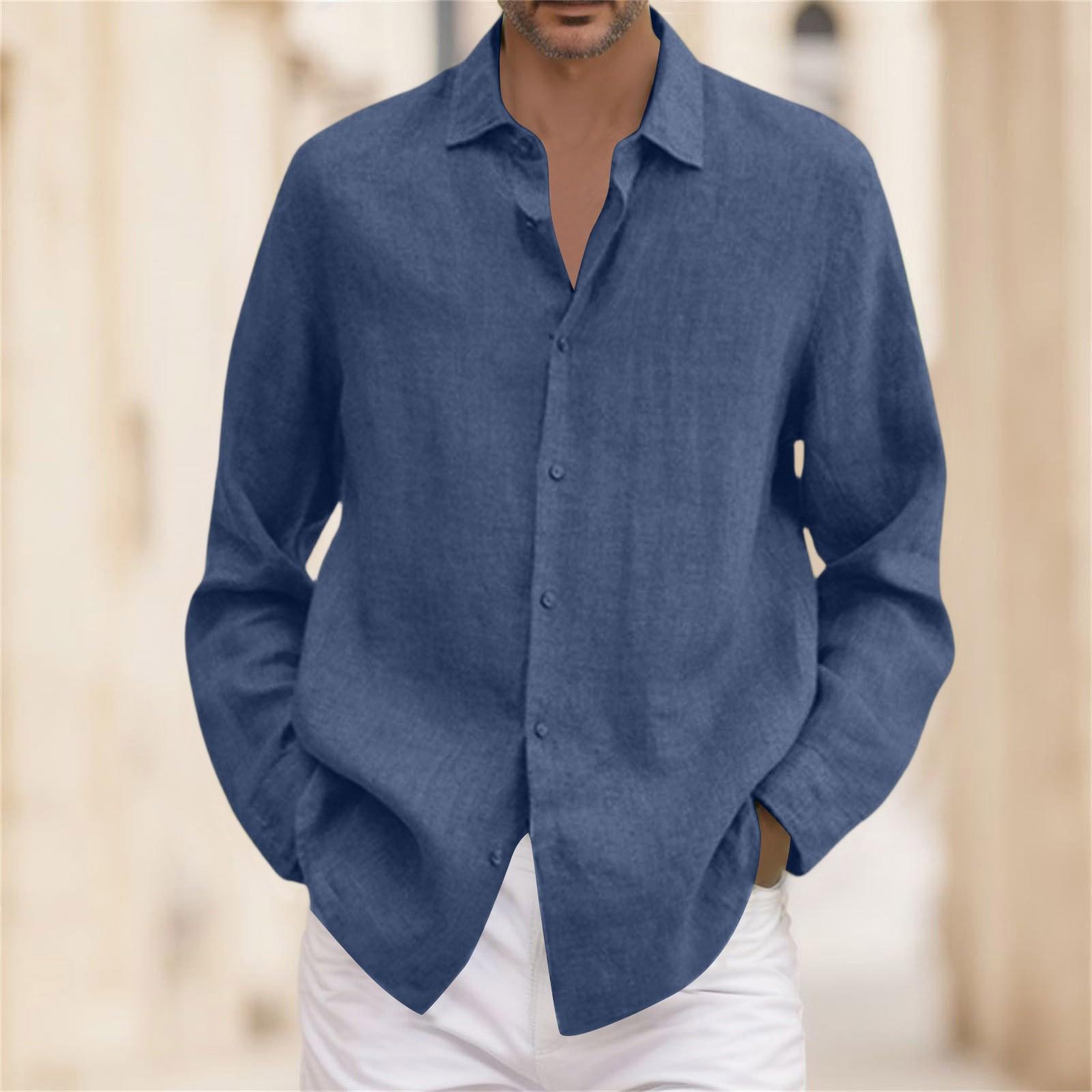 A Man In A Four-season Cotton And Linen Long-sleeved, Lapel, Loose Button Cotton And Linen Cardigan Shirt XXL
A Man In A Four-season Cotton And Linen Long-sleeved, Lapel, Loose Button Cotton And Linen Cardigan Shirt XXL