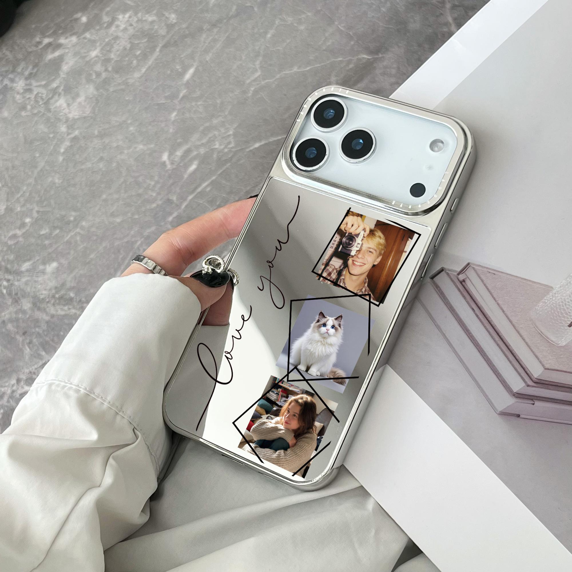 Personalized Plating Mirror Face Custom Parents Couple Children Pets Photo Case for iPhone 17 16 15 14 13 12 11 Pro Max Plus Air iPhone 17
Personalized Plating Mirror Face Custom Parents Couple Children Pets Photo Case for iPhone 17 16 15 14 13 12 11 Pro Max Plus Air iPhone 17