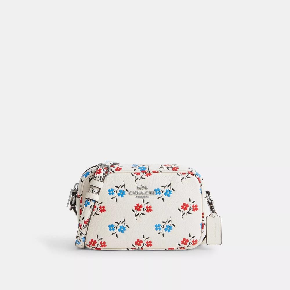 Мини-сумка для фотокамеры Coach Mini Jamie с цветочным принтом, серебристый мел, мульти
Мини-сумка для фотокамеры Coach Mini Jamie с цветочным принтом, серебристый мел, мульти