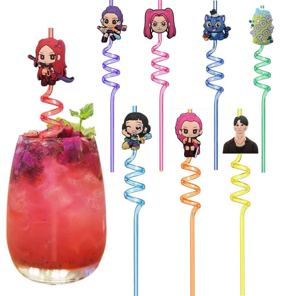 Bestselling K-Pop Anime Character Creative Colorful Spiral Straws, Reusable Cartoon Straws for Birthday Party Decor 8 pcs
Bestselling K-Pop Anime Character Creative Colorful Spiral Straws, Reusable Cartoon Straws for Birthday Party Decor 8 pcs
