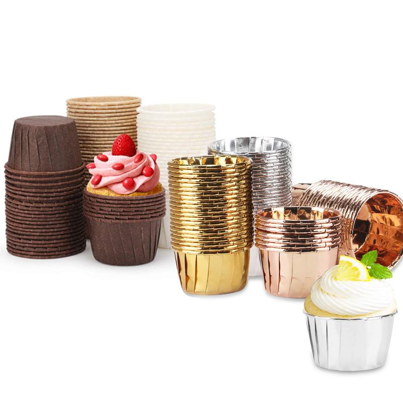 Gold Silver Cake Cups Greaseproof Paper Holder Double Sided Aluminum Foil Curled Edge Paper Cups Baking Paper Cups Mammafen Paper
Gold Silver Cake Cups Greaseproof Paper Holder Double Sided Aluminum Foil Curled Edge Paper Cups Baking Paper Cups Mammafen Paper