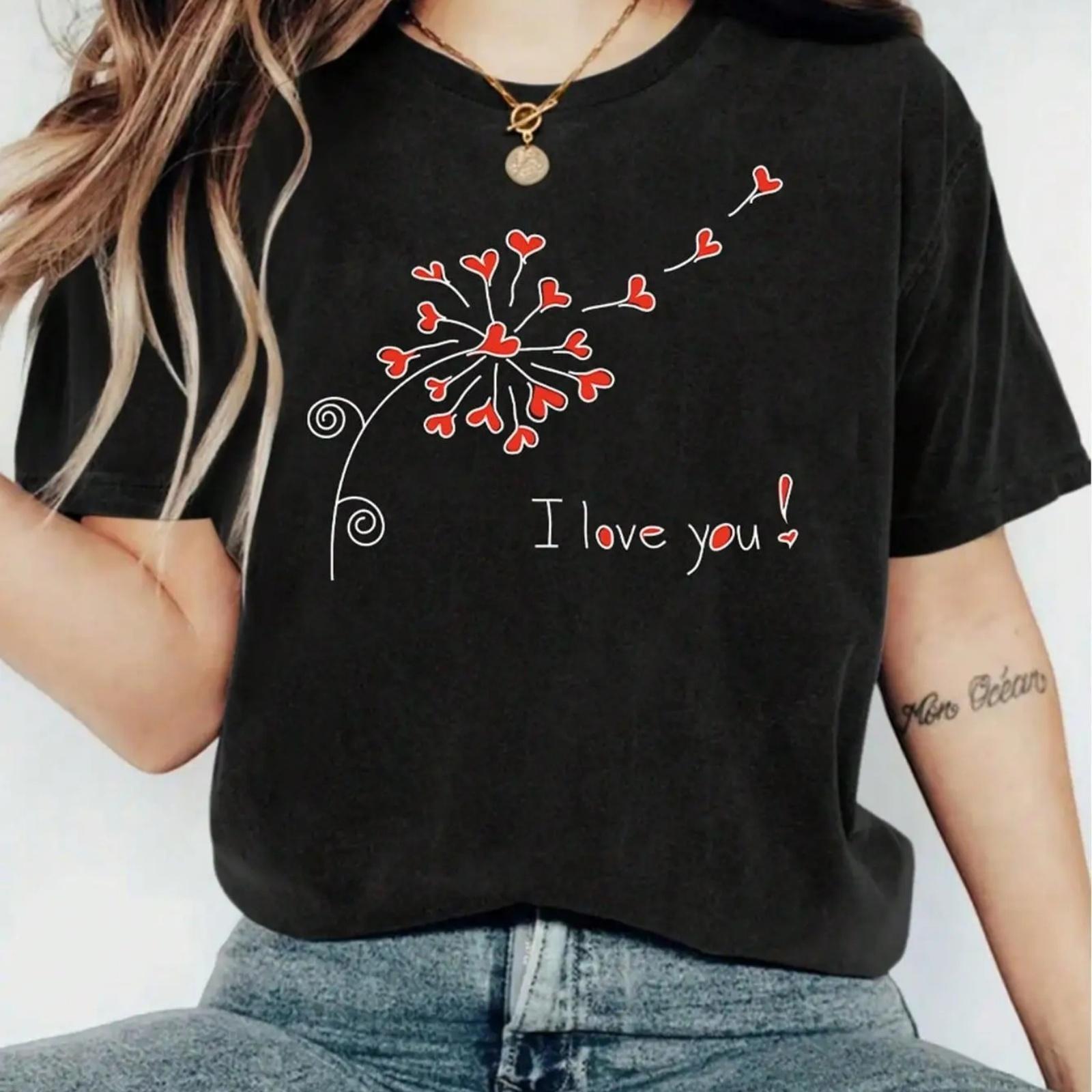 Women s Fashionable I Love You Print T-Shirt For Valentine s Day - Casual Short Sleeve Crew Neck Top - Lightweight & Breathable XXXXXL чорний
Women s Fashionable I Love You Print T-Shirt For Valentine s Day - Casual Short Sleeve Crew Neck Top - Lightweight & Breathable XXXXXL чорний