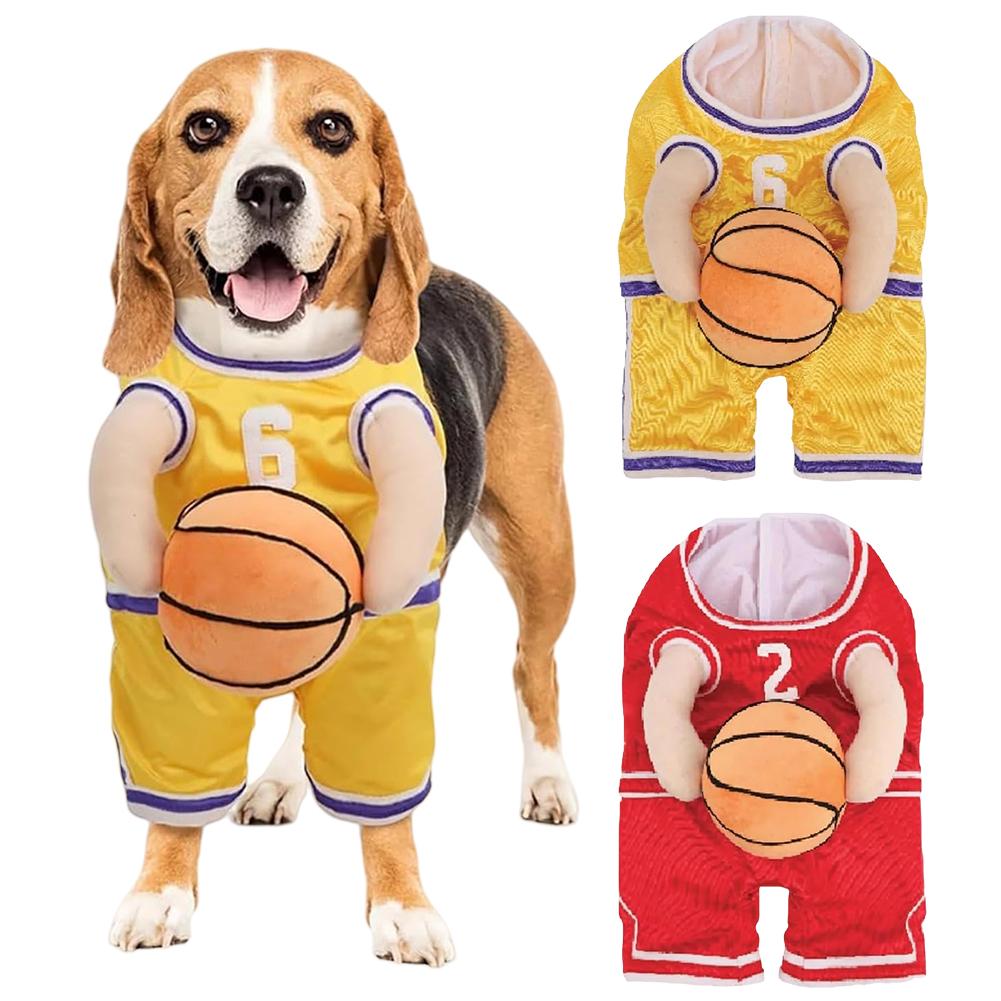 Dog Basketball Player Costume with Ball Funny Dress Up Sports Outfit for Halloween Christmas M жёлтый
Dog Basketball Player Costume with Ball Funny Dress Up Sports Outfit for Halloween Christmas M жёлтый