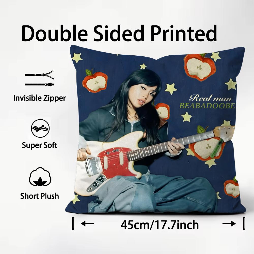 BBeabadoobee Singer Cushion Cover Plush Fabric Soft DoubleSided Printed Sofa Warm Winter Home Child Gift Pillow Case 30x30cm
BBeabadoobee Singer Cushion Cover Plush Fabric Soft DoubleSided Printed Sofa Warm Winter Home Child Gift Pillow Case 30x30cm