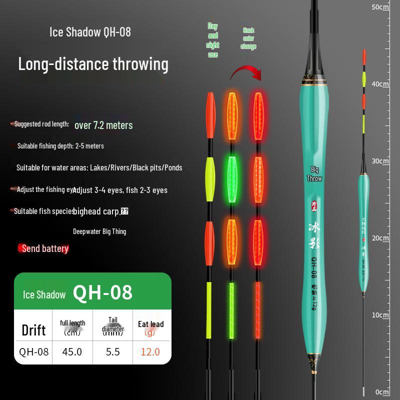 Поплавок для рыбалки Eagle Dream, меняющий цвет при поклевке, светящийся, двойного использования для дня и ночи - Утолщенный, привлекающий внимание, с возможностью дальнего заброса и скольжения. Day and Night Dual-Use (with Battery)
Поплавок для рыбалки Eagle Dream, меняющий цвет при поклевке, светящийся, двойного использования для дня и ночи - Утолщенный, привлекающий внимание, с возможностью дальнего заброса и скольжения. Day and Night Dual-Use (with Battery)