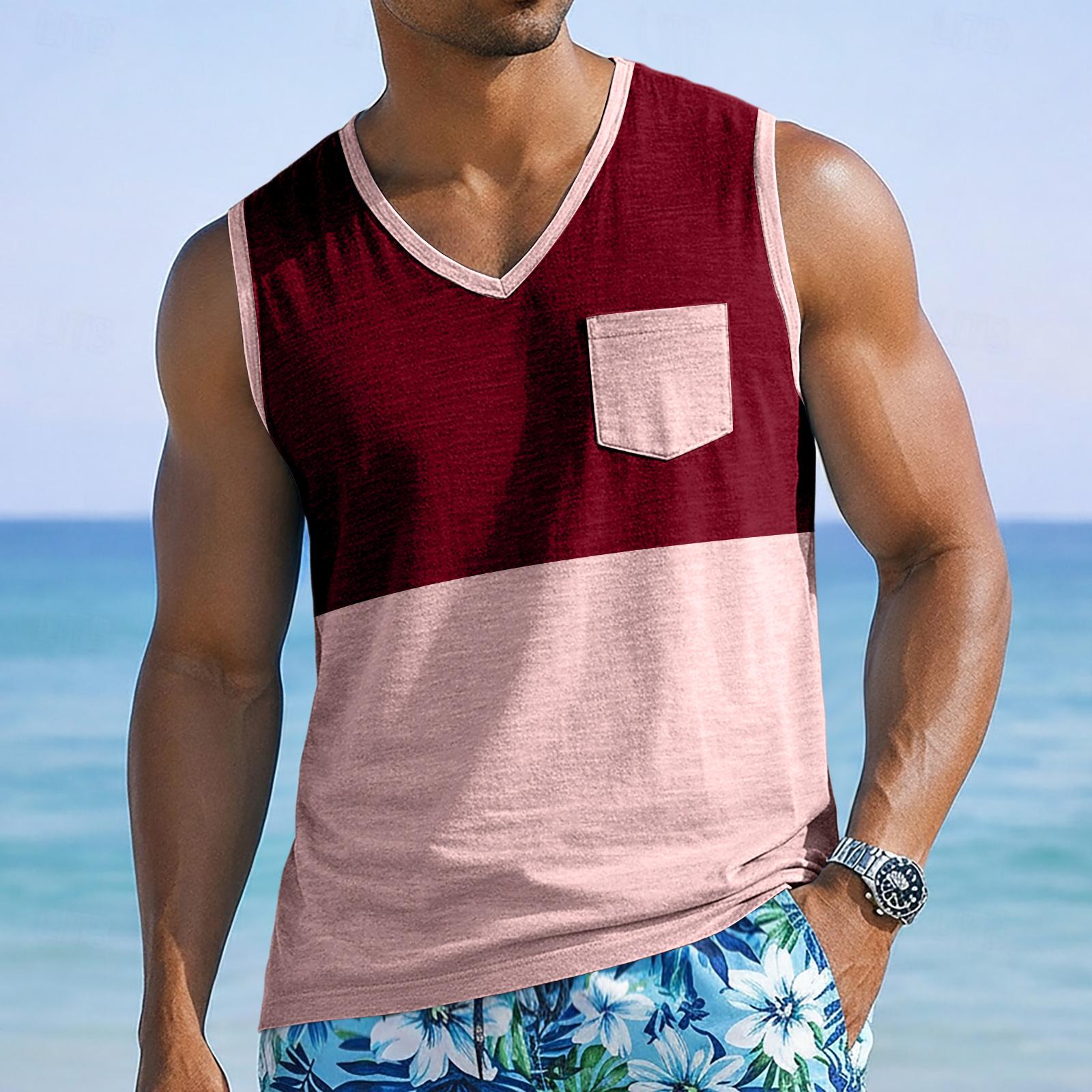 Men s Athletic Casual Wide Strap Pocket Tank Top Sleeveless Shirt Lightweight Breathable Fabric Suitable for Outdoor and Gym Activities M винний
Men s Athletic Casual Wide Strap Pocket Tank Top Sleeveless Shirt Lightweight Breathable Fabric Suitable for Outdoor and Gym Activities M винний