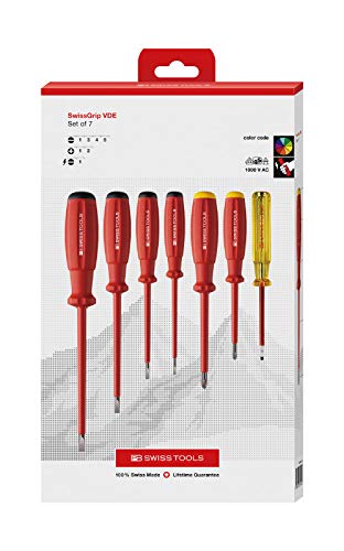 PB SWISS TOOLS 7 предметов Swiss Grip изолированный набор отверток бумажная коробка (Минус/Филлипс) 58541.CBB
PB SWISS TOOLS 7 предметов Swiss Grip изолированный набор отверток бумажная коробка (Минус/Филлипс) 58541.CBB