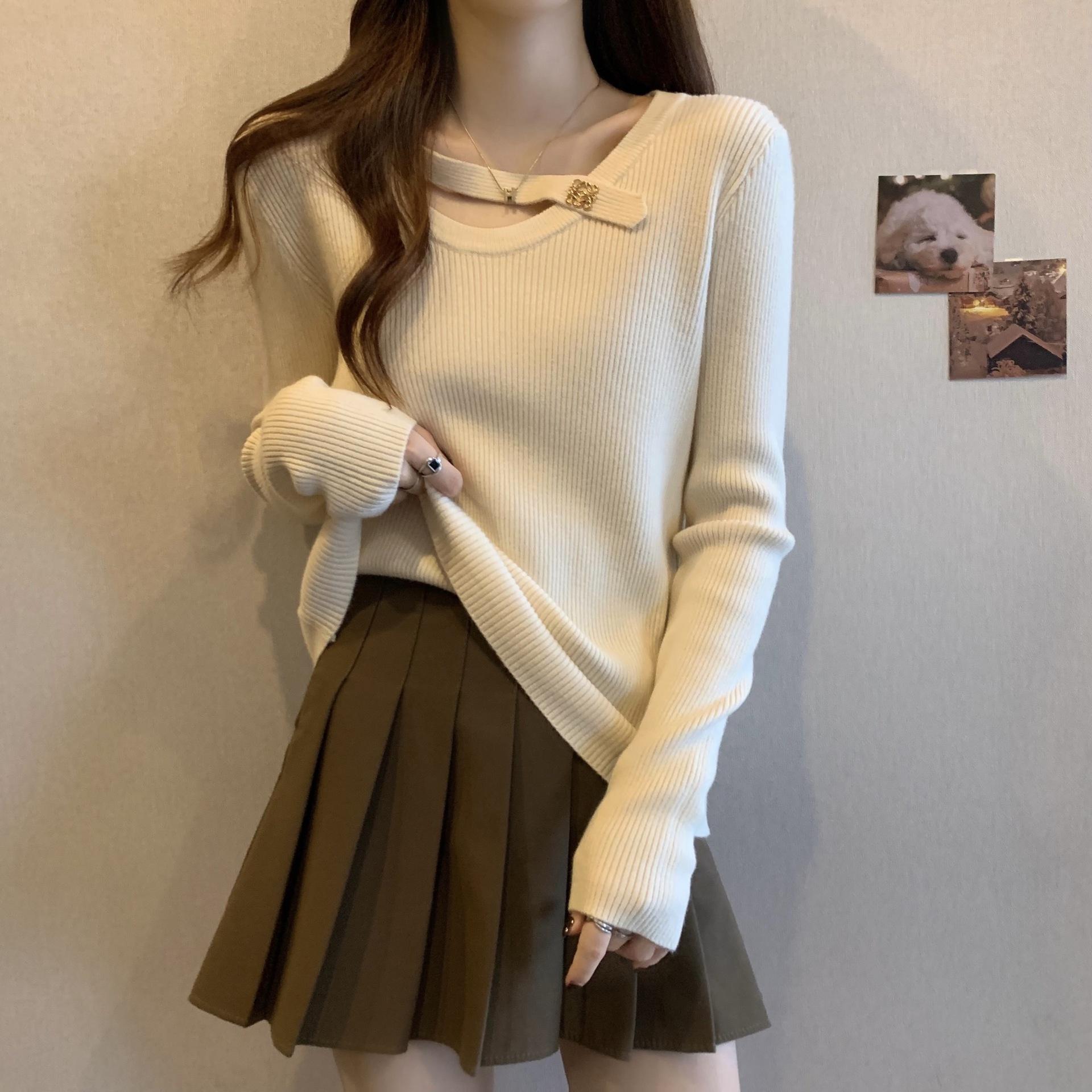 Women s Pullover Autumn Winter Black Knitted Base Shirt Slimming Long Sleeve Sweater Top one size абрикосовий
Women s Pullover Autumn Winter Black Knitted Base Shirt Slimming Long Sleeve Sweater Top one size абрикосовий