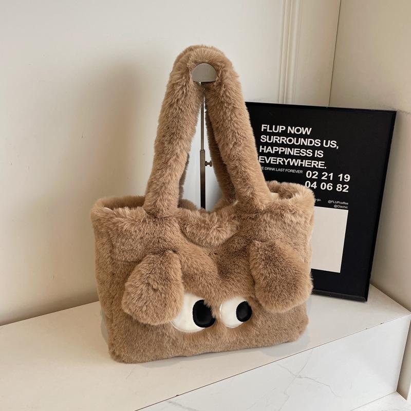 Cute cartoon plush bag women s autumn and winter handbag new large-capacity shoulder underarm bag tote plush bag темно-коричневого кольору
Cute cartoon plush bag women s autumn and winter handbag new large-capacity shoulder underarm bag tote plush bag темно-коричневого кольору