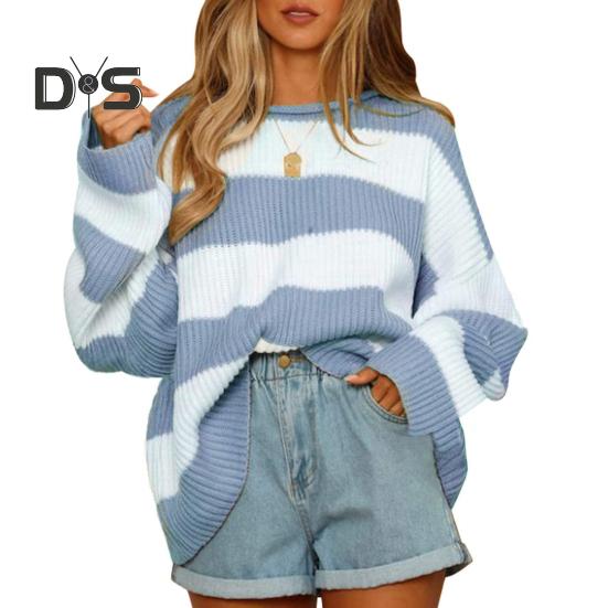 Женский свитер-пуловер в широкую полоску с цветными блоками, круглым вырезом, длинными рукавами, ребристыми манжетами, свободный свитер, повседневный трикотаж XL светло-синий
Женский свитер-пуловер в широкую полоску с цветными блоками, круглым вырезом, длинными рукавами, ребристыми манжетами, свободный свитер, повседневный трикотаж XL светло-синий