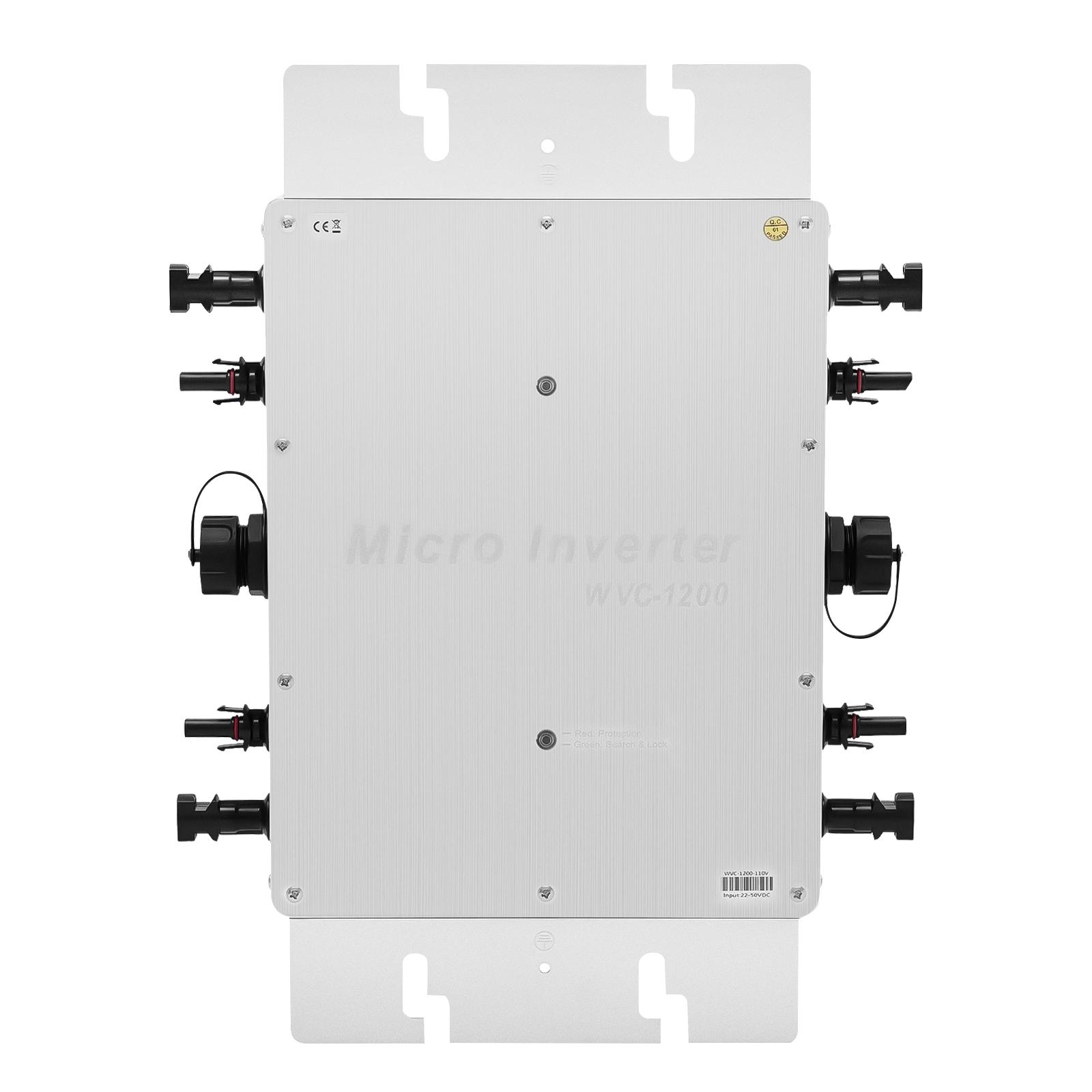1200W Grid-Tie Micro Inverter, High Efficiency MPPT, IP65 Waterproof w/LCD, for 30V/36V Solar Panels, Home & Commercial Use срібний
1200W Grid-Tie Micro Inverter, High Efficiency MPPT, IP65 Waterproof w/LCD, for 30V/36V Solar Panels, Home & Commercial Use срібний