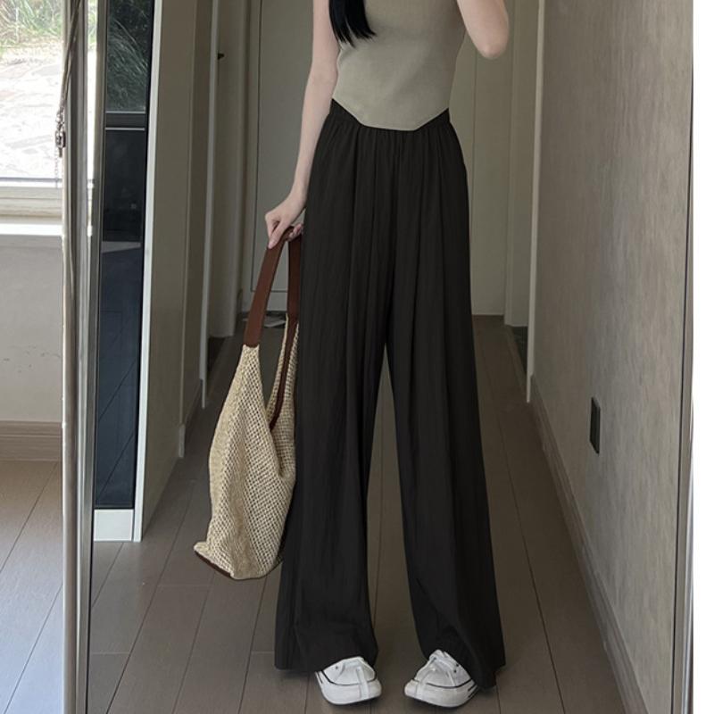 Spring and Summer Ice Silk Wide-leg Pants High Waist Droop Casual Pleated Pants for Women S
Spring and Summer Ice Silk Wide-leg Pants High Waist Droop Casual Pleated Pants for Women S