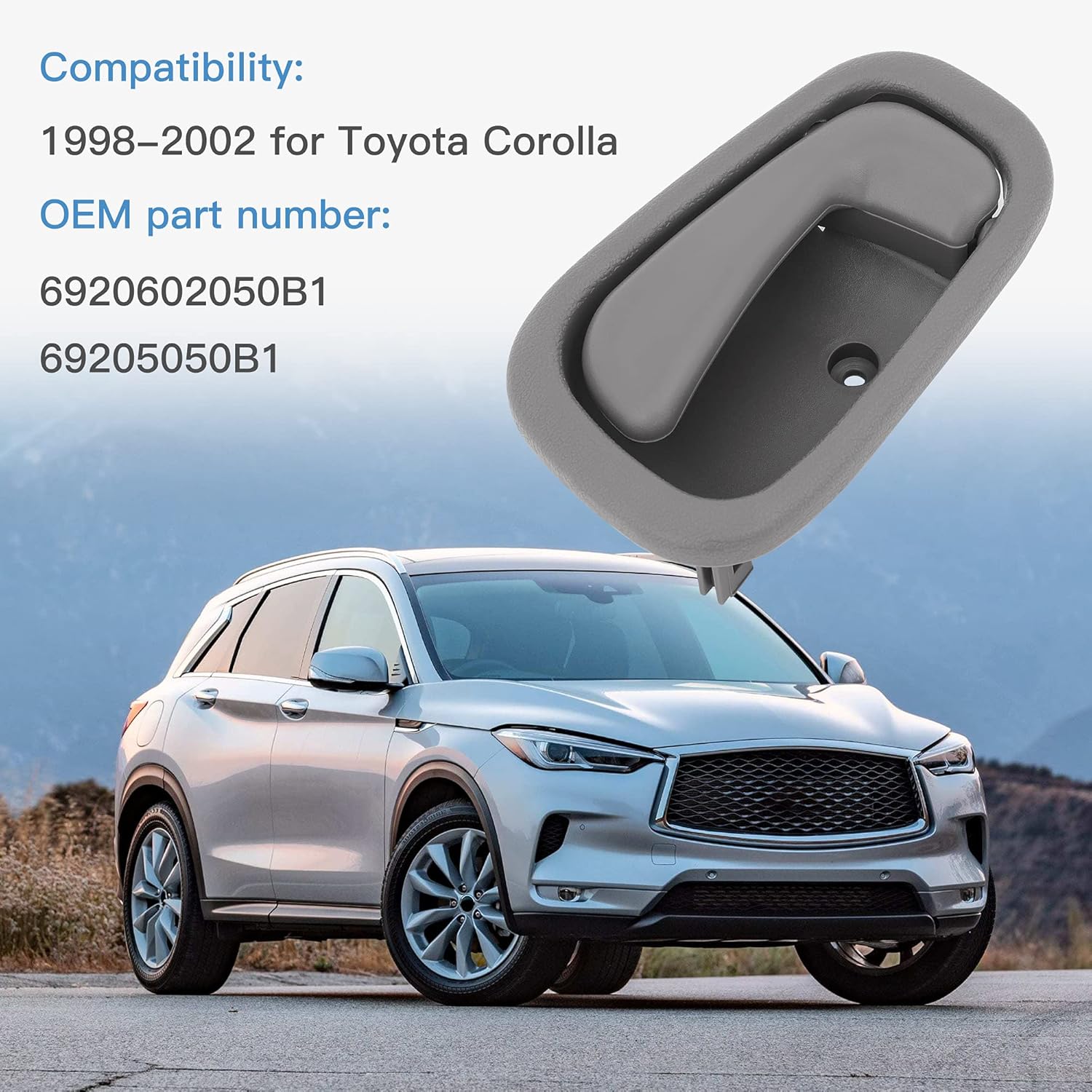 ECCPP Door Handles Interior Inside Inner Front Rear Passenger Driver Side for 1998 1999 2000 2001 2002 Corolla Gray(4pcs)
ECCPP Door Handles Interior Inside Inner Front Rear Passenger Driver Side for 1998 1999 2000 2001 2002 Corolla Gray(4pcs)