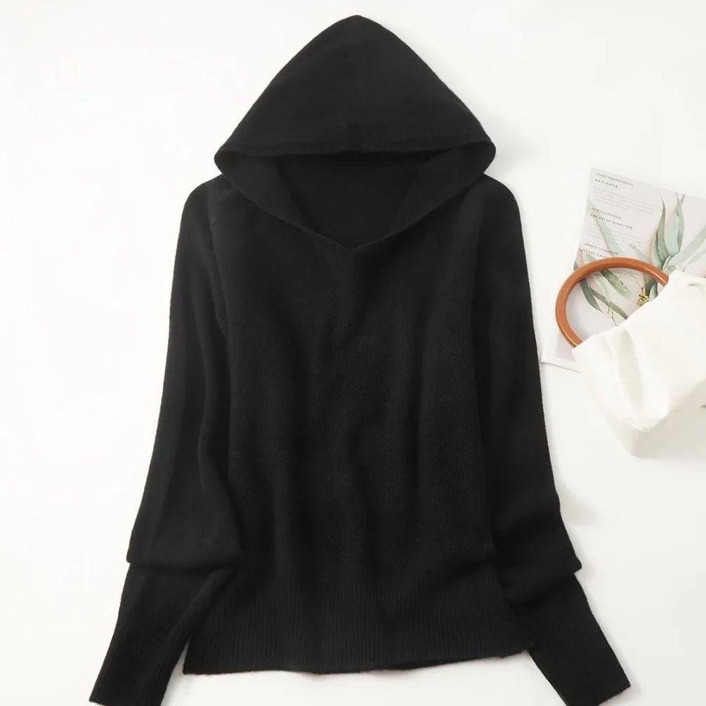 Женский шерстяной свитер с капюшоном, осенне-зимний, первая линия, готовая одежда, трикотажный базовый свитер, свободный топ 2XL чёрный
Женский шерстяной свитер с капюшоном, осенне-зимний, первая линия, готовая одежда, трикотажный базовый свитер, свободный топ 2XL чёрный