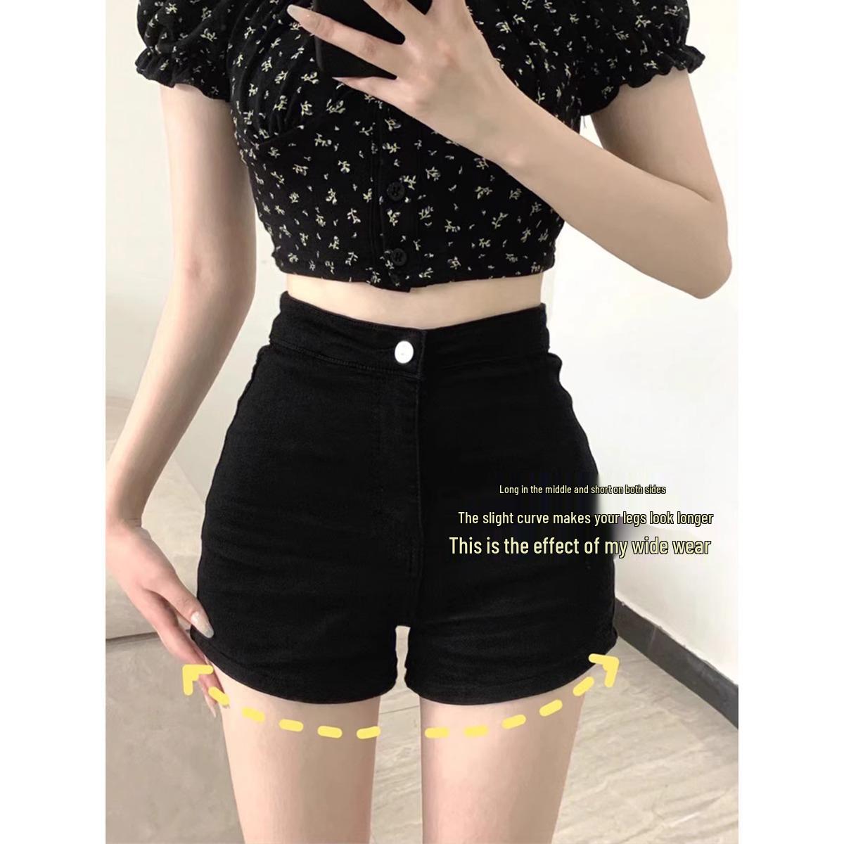 Women s Black High-Waist Skinny Denim Shorts - Slimming, Butt-Lifting Summer Hot Pants Small чорний
Women s Black High-Waist Skinny Denim Shorts - Slimming, Butt-Lifting Summer Hot Pants Small чорний