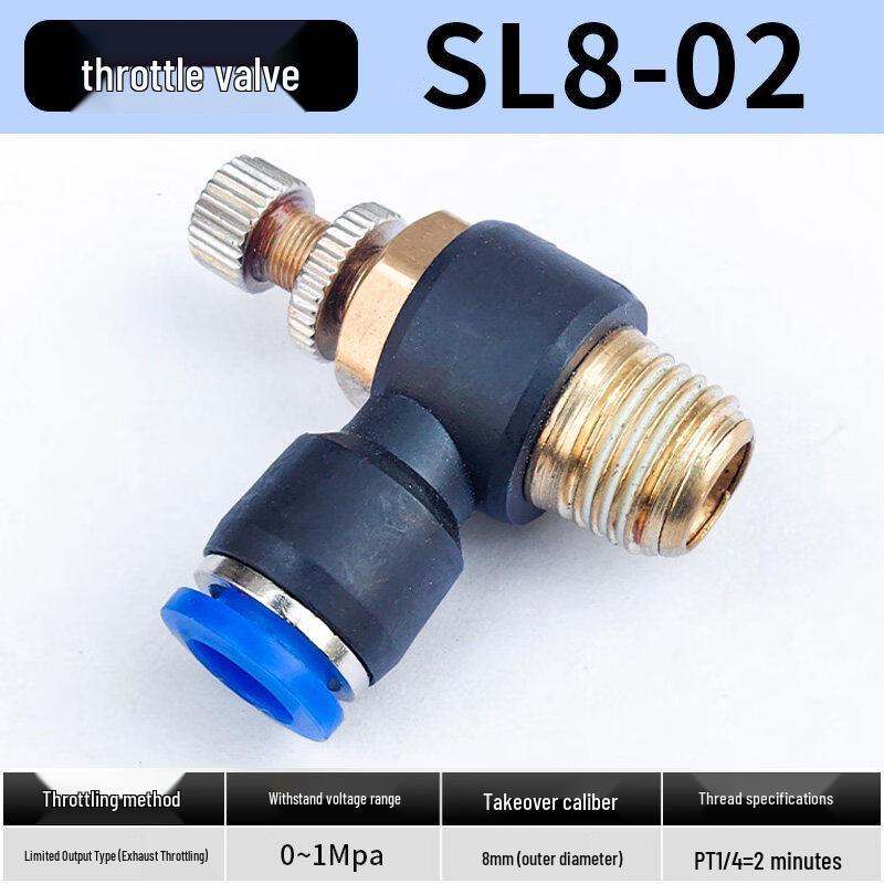 Aokewen SL8-02 Pneumatic Throttle Valve (10-Pack)
Aokewen SL8-02 Pneumatic Throttle Valve (10-Pack)
