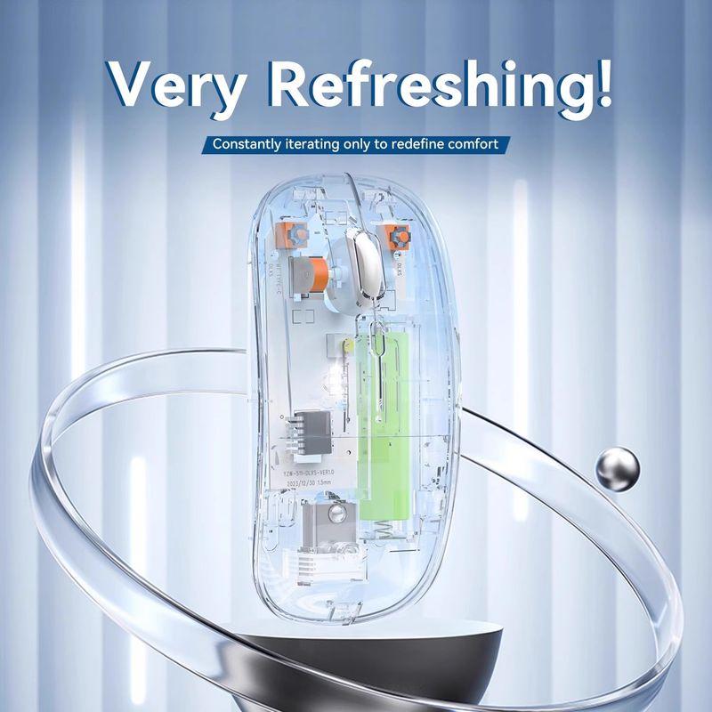 Transparent Wireless Bluetooth Three-Model Mute Mouse Rechargeable Magnetic Creative Gift Office Mouse Factory Promotion Transparent dual-mode mouse (2.4g + Bluetooth)
Transparent Wireless Bluetooth Three-Model Mute Mouse Rechargeable Magnetic Creative Gift Office Mouse Factory Promotion Transparent dual-mode mouse (2.4g + Bluetooth)