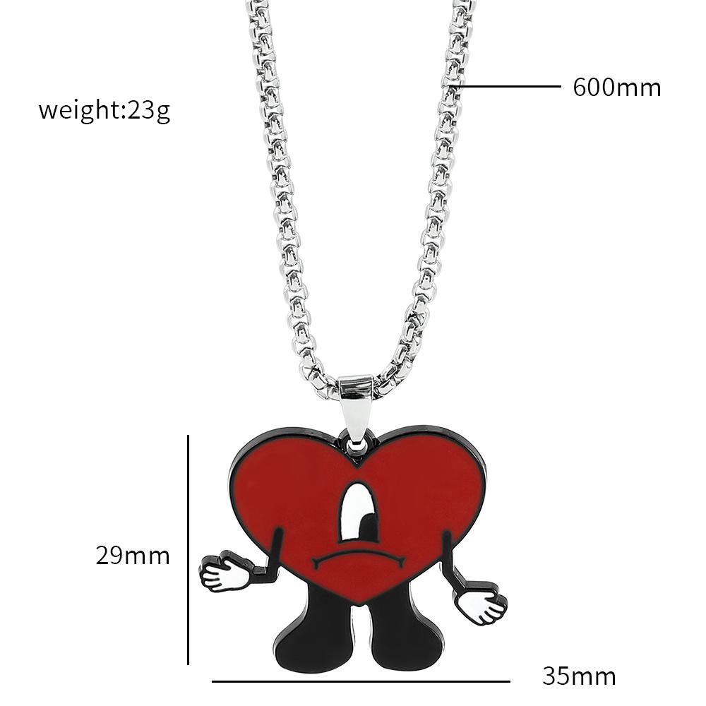 Trend Bad Bunny Cosplay Singer Bad Rabbit Red Heart Pendant Neck Chain Cute Decoration Accessories for Fan Toys Gifts
Trend Bad Bunny Cosplay Singer Bad Rabbit Red Heart Pendant Neck Chain Cute Decoration Accessories for Fan Toys Gifts