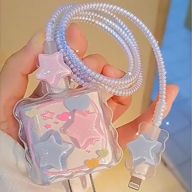 Apple Data Cable Protector Case: Anti-Break, Cute Stars Design for iPhone 18/20W Fast Charger
Apple Data Cable Protector Case: Anti-Break, Cute Stars Design for iPhone 18/20W Fast Charger
