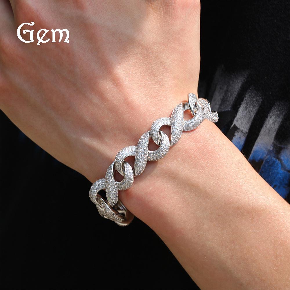 Trendy geometric hip hop unlimited bracelet ins wind copper material, personalized simple retro diamond-encrusted jewelry 7.5inch срібний
Trendy geometric hip hop unlimited bracelet ins wind copper material, personalized simple retro diamond-encrusted jewelry 7.5inch срібний