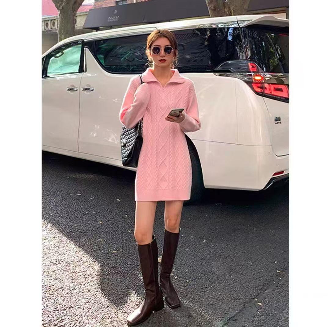 Women s Cozy Mid-Length Cable Knit Dress for Fall & Winter – Loose, Soft, Lazy Style with Thickened Zipper One Size рожевий
Women s Cozy Mid-Length Cable Knit Dress for Fall & Winter – Loose, Soft, Lazy Style with Thickened Zipper One Size рожевий
