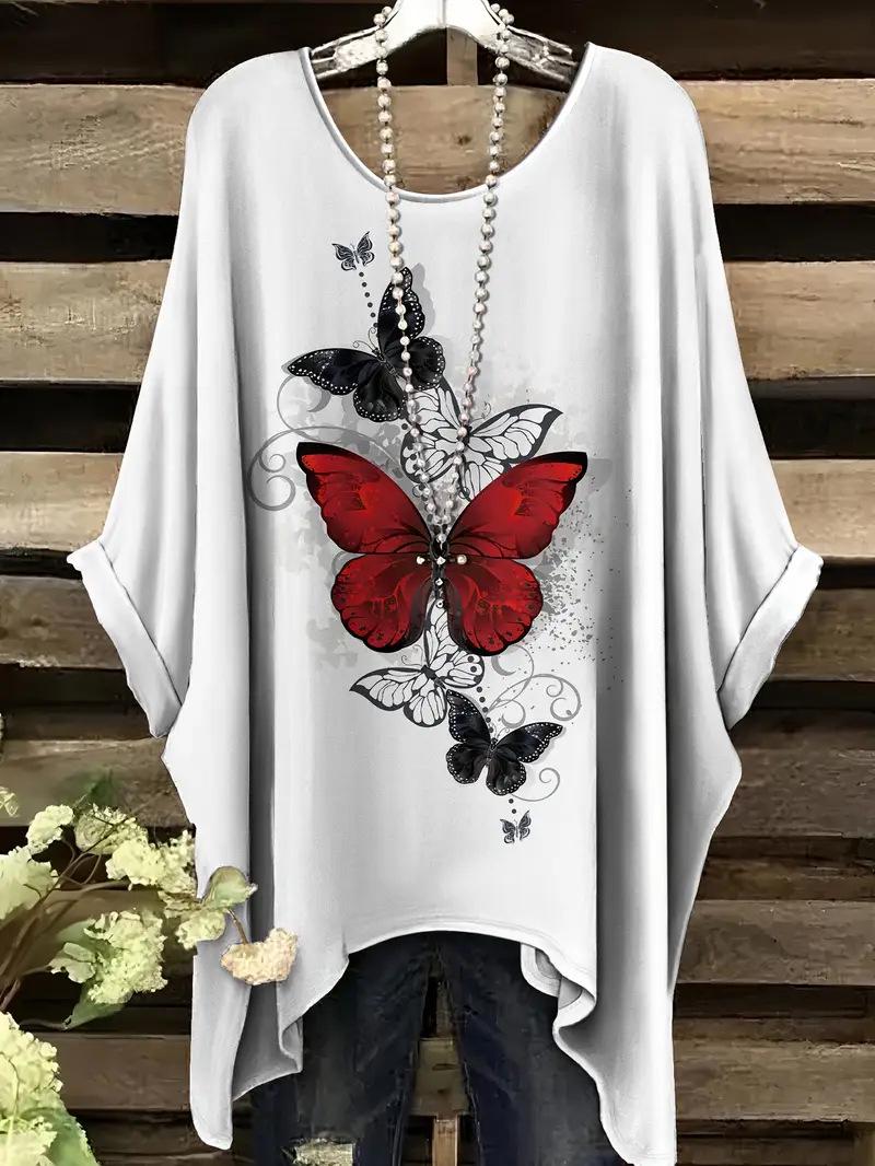 Women s 2026 Butterfly Print Casual Short-Sleeve Round Neck T-Shirt Small
Women s 2026 Butterfly Print Casual Short-Sleeve Round Neck T-Shirt Small