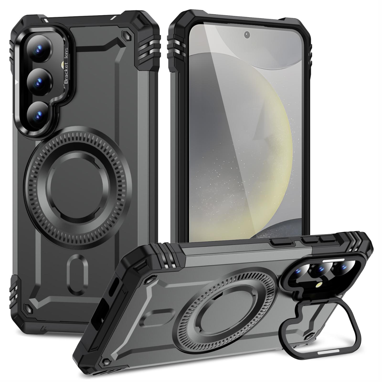 For Samsung Galaxy S25/S24 Magnetic Case Metal Lens Frame Kickstand PC+TPU Mobile Cover D
For Samsung Galaxy S25/S24 Magnetic Case Metal Lens Frame Kickstand PC+TPU Mobile Cover D