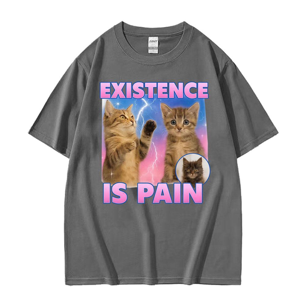Existence Is Pain Funny Cute Cat Meme T-shirts Men Women Clothing Vintage Fashion Kawaii T Shirt Casual Summer Cotton T-shirt 4XL
Existence Is Pain Funny Cute Cat Meme T-shirts Men Women Clothing Vintage Fashion Kawaii T Shirt Casual Summer Cotton T-shirt 4XL