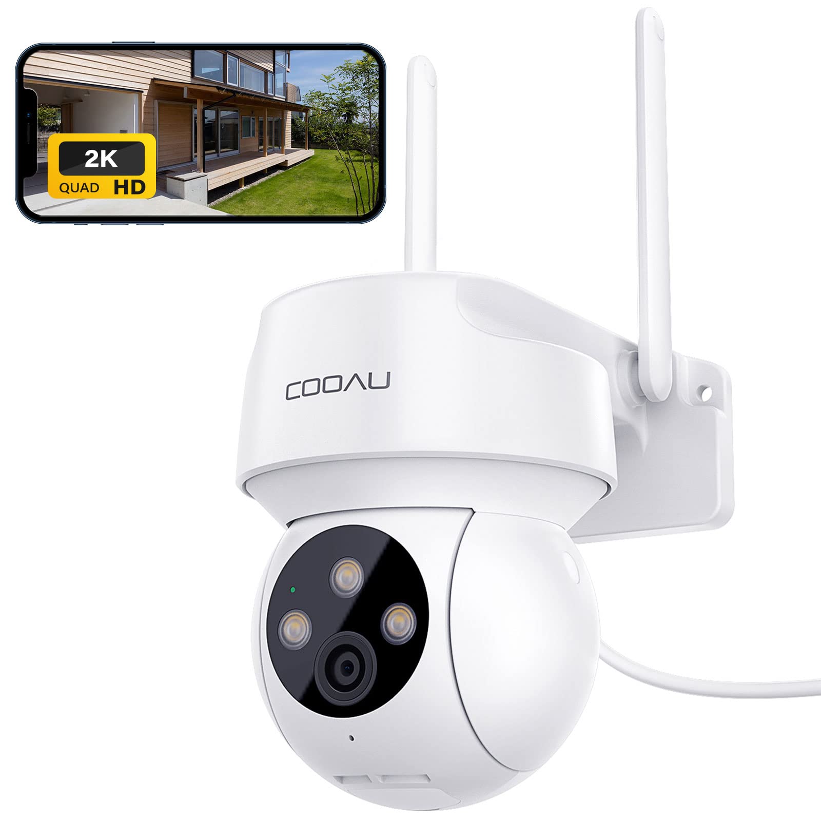 Ultra High Color COOAU Security Camera Outdoor 3 Million Surveillance Camera PTZ Function Wide Angle Shooting Constant Recording Detection Area
Ultra High Color COOAU Security Camera Outdoor 3 Million Surveillance Camera PTZ Function Wide Angle Shooting Constant Recording Detection Area