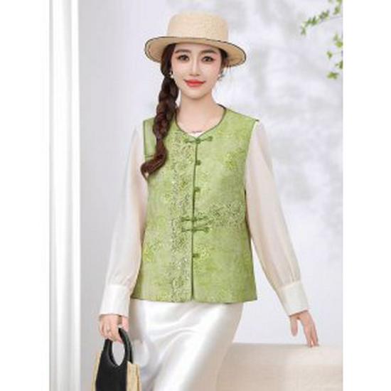 Spring Cardigan Vest for Middle-Aged & Elderly Women - Chinese Style Bolero Jacket 3XL зелёный
Spring Cardigan Vest for Middle-Aged & Elderly Women - Chinese Style Bolero Jacket 3XL зелёный