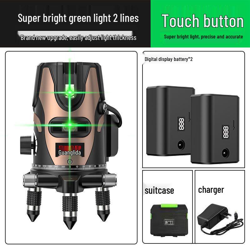 High Precision Outdoor Laser Level with Infrared, Blue, and Green Light - 2, 3 & 5 Lines, Auto-Leveling, Imported LD.
High Precision Outdoor Laser Level with Infrared, Blue, and Green Light - 2, 3 & 5 Lines, Auto-Leveling, Imported LD.