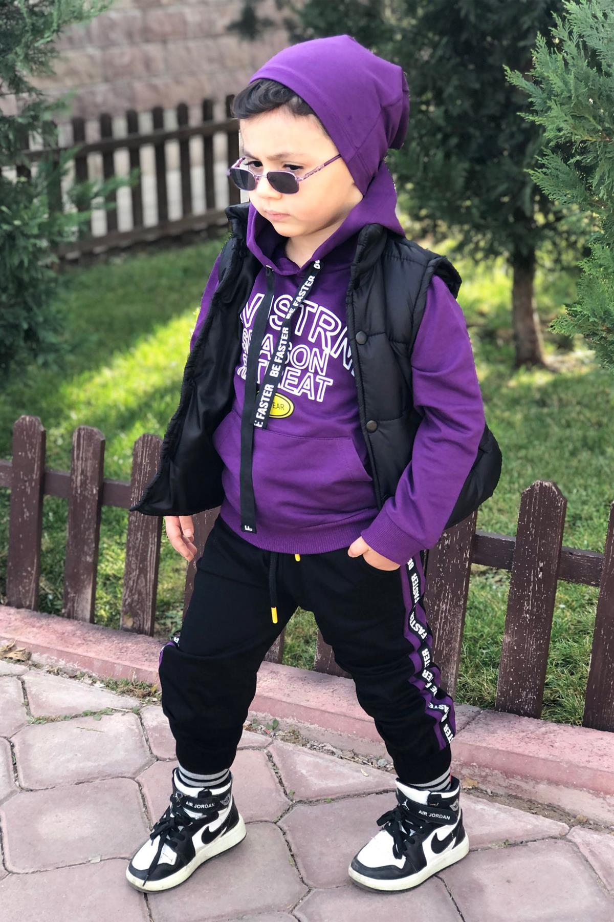 BoyWear Печатный жилет с капюшоном и надувной берет Фиолетовый спортивный костюм 3-14 лет
BoyWear Печатный жилет с капюшоном и надувной берет Фиолетовый спортивный костюм 3-14 лет