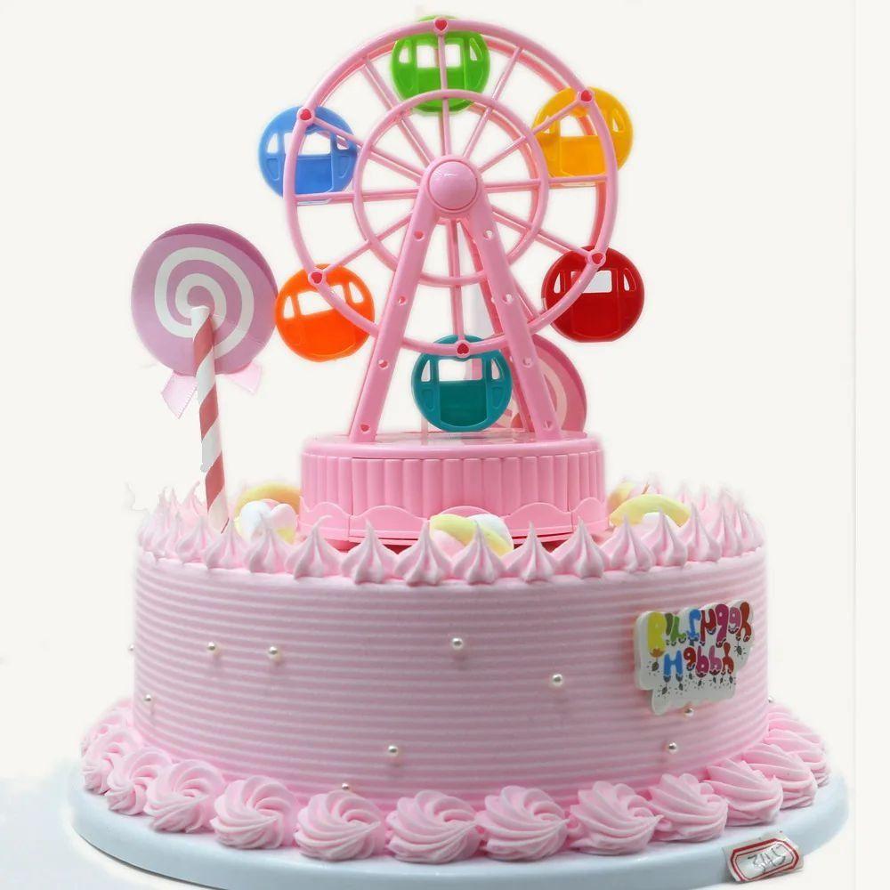 Plastic Rotating Music Box Exquisite Cake Model Ornaments Ferris Wheel Music Box Desktop Ornaments синій
Plastic Rotating Music Box Exquisite Cake Model Ornaments Ferris Wheel Music Box Desktop Ornaments синій