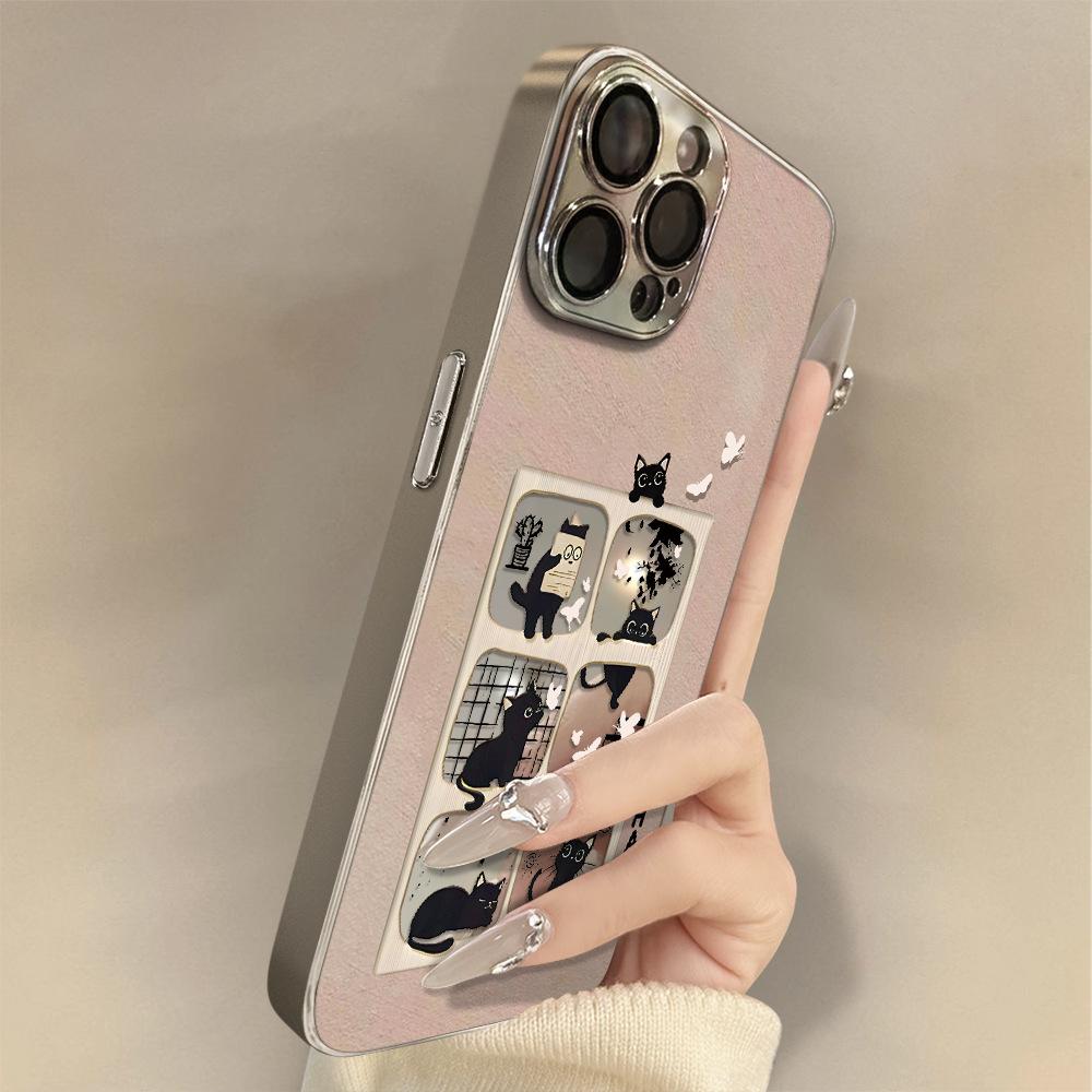 Hollow black cat is suitable for Apple 16promax aesthetic temperament, fashionable female mobile phone case iPhone electroplating apple 7/apple 8
Hollow black cat is suitable for Apple 16promax aesthetic temperament, fashionable female mobile phone case iPhone electroplating apple 7/apple 8