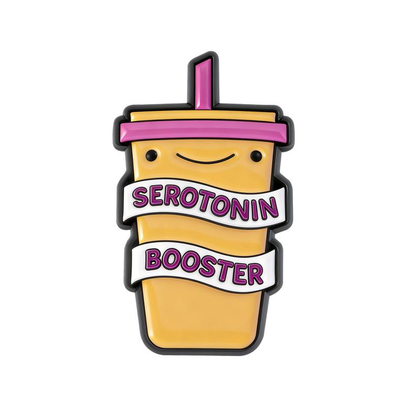 Serotonin Booster Enamel Pins Smile Coffee Cup Brooches Lapel Badges Cute Cartoon Jewelry Gift for Family Friends
Serotonin Booster Enamel Pins Smile Coffee Cup Brooches Lapel Badges Cute Cartoon Jewelry Gift for Family Friends