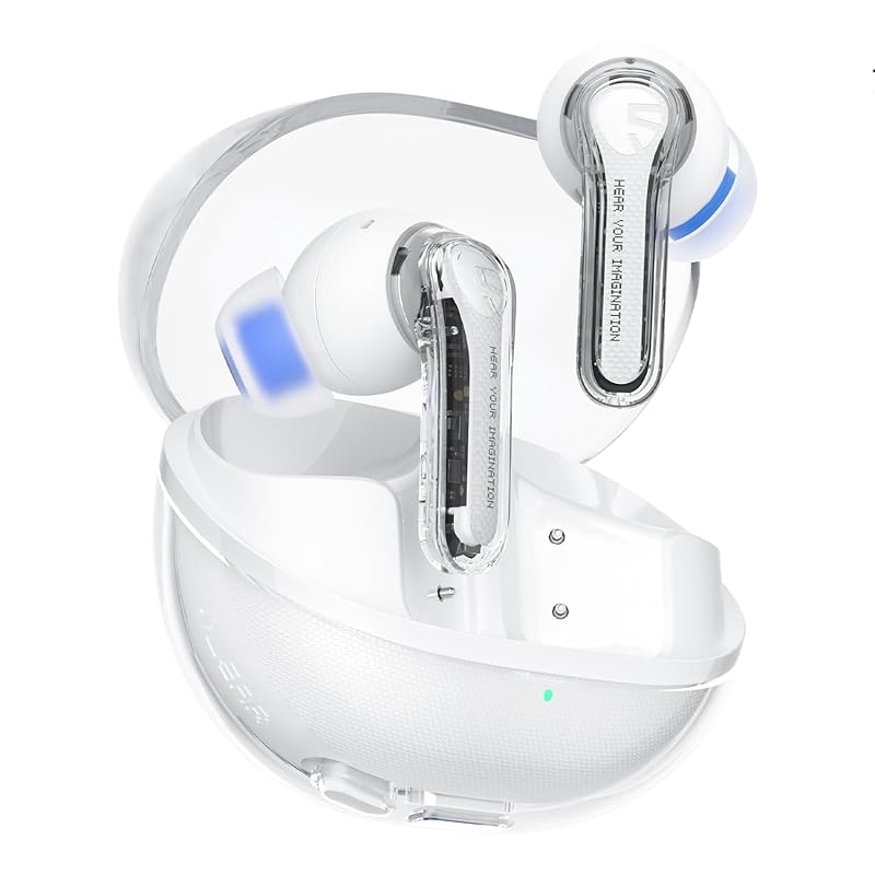 SOUNDPEATS Clear wireless earphones Bluetooth 5.3 Fashionable earphones transparent design Up to 40 hours playback game mode ENC call noise reduction
SOUNDPEATS Clear wireless earphones Bluetooth 5.3 Fashionable earphones transparent design Up to 40 hours playback game mode ENC call noise reduction